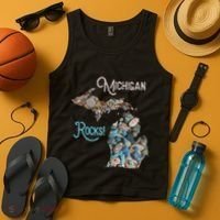 Michigan Rocks Petoskey Stone Hunting Great Lakes State Tank Top thumb 4
