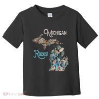 Michigan Rocks Petoskey Stone Hunting Great Lakes State Toddler T-Shirt thumb 0