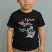 Michigan Rocks Petoskey Stone Hunting Great Lakes State Toddler T-Shirt thumb 2