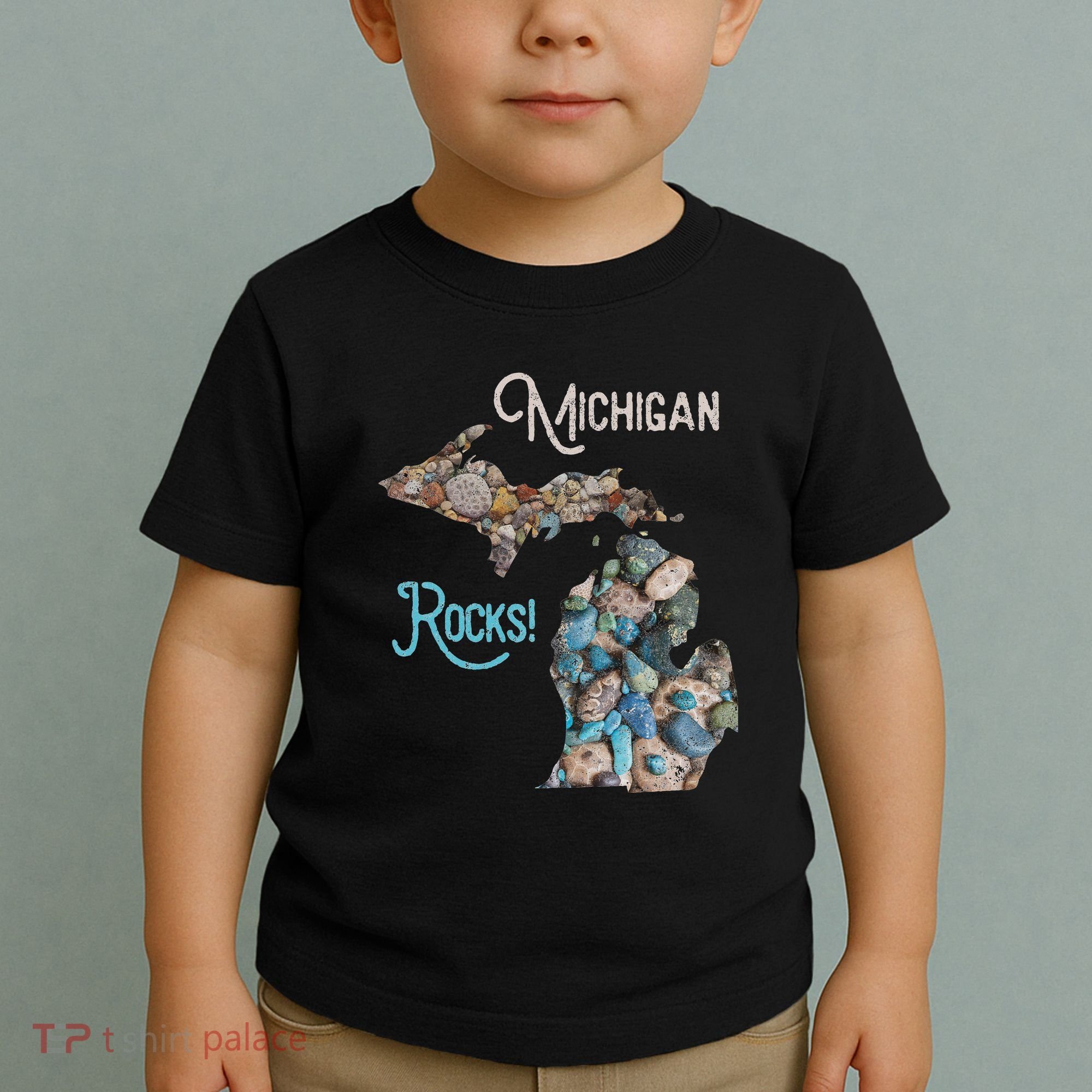 Michigan Rocks Petoskey Stone Hunting Great Lakes State Toddler T-Shirt