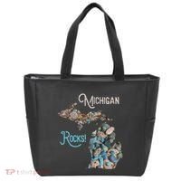 Michigan Rocks Petoskey Stone Hunting Great Lakes State Tote Bag thumb 0