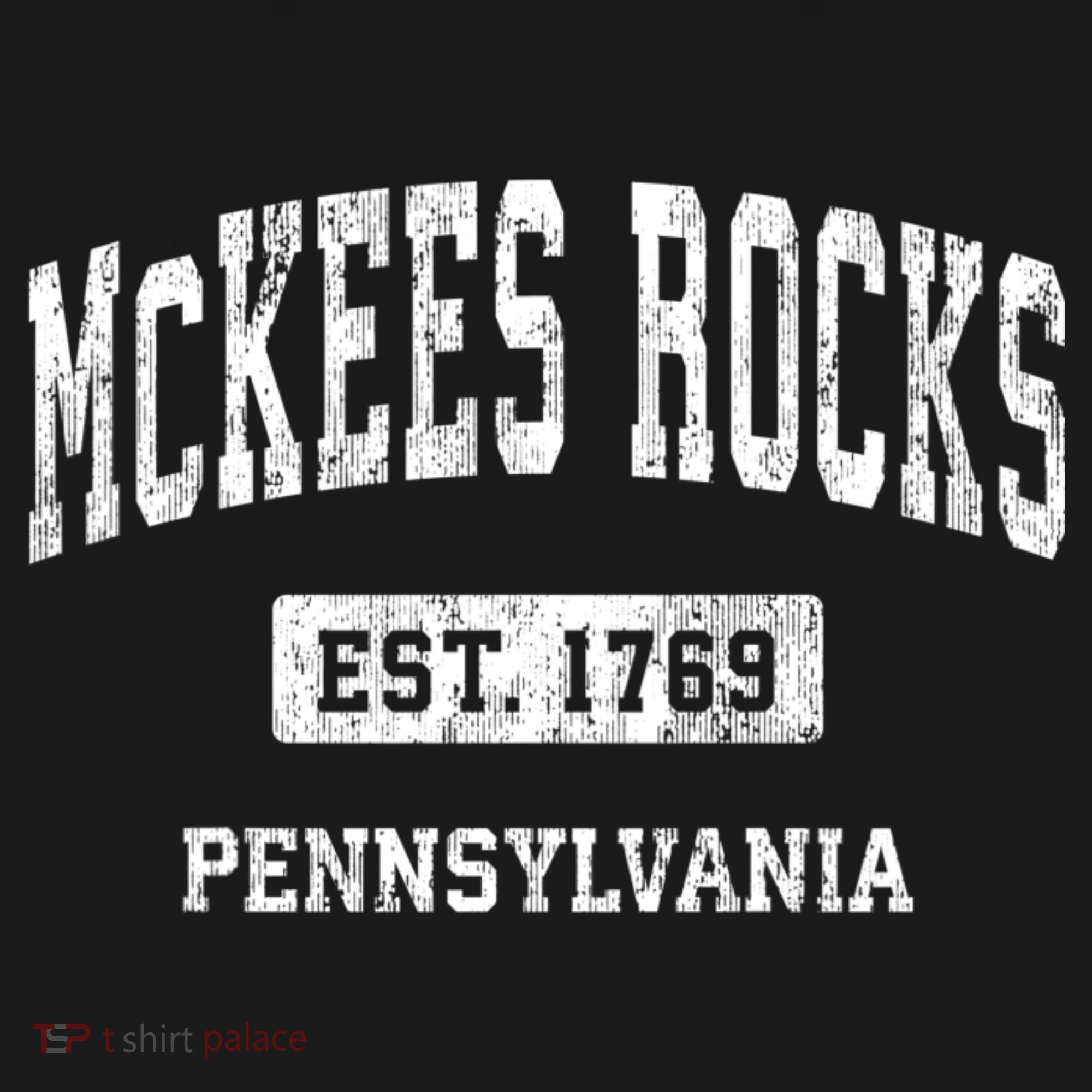 Mckees Rocks Pennsylvania Pa Vintage Athletic Sports T-Shirt