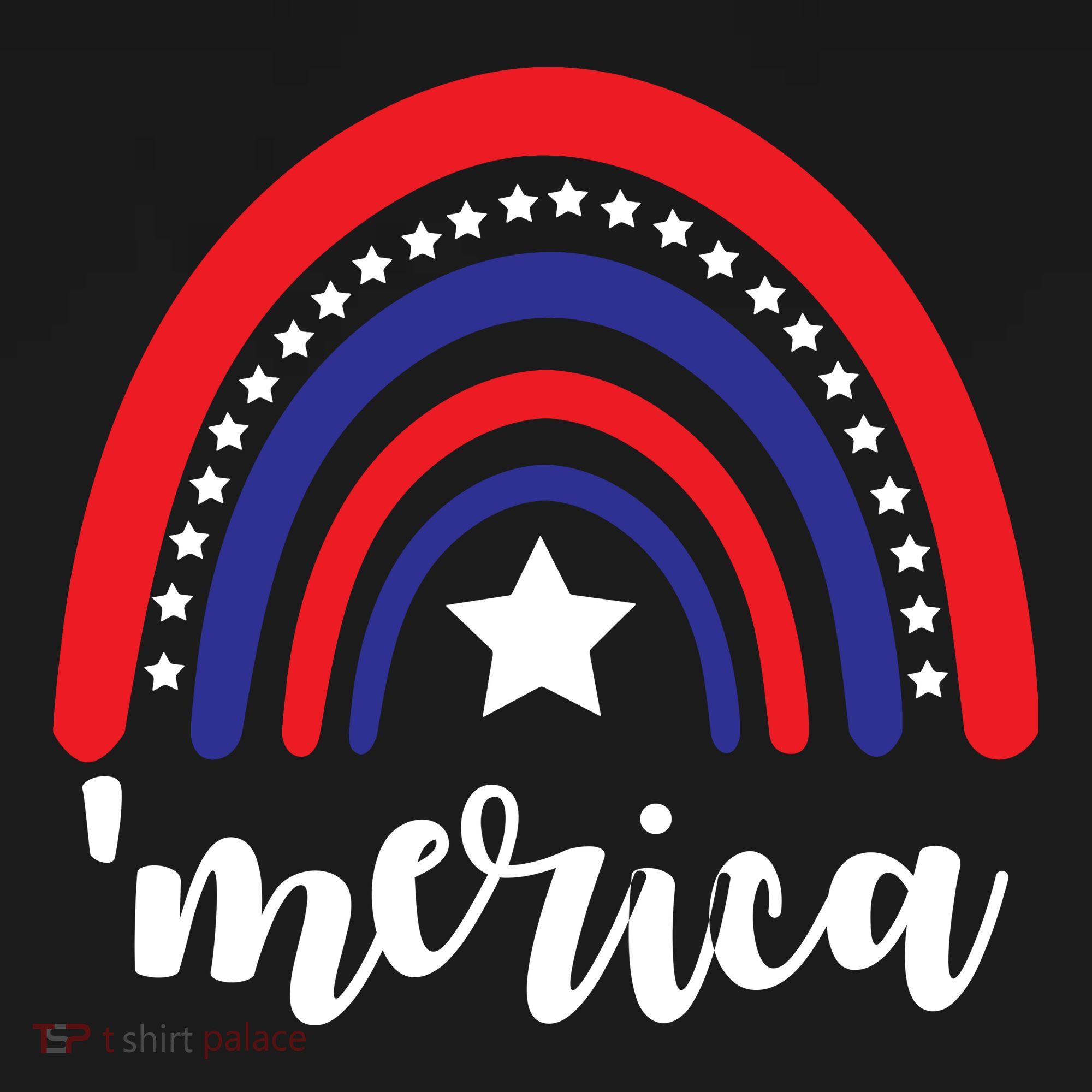 Merica Rainbow Patriotic 4th Of July Coaster