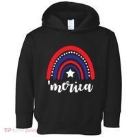 Merica Rainbow Patriotic 4th Of July Toddler Hoodie thumb 0
