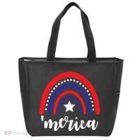Merica Rainbow Patriotic 4th Of July Tote Bag thumb 0