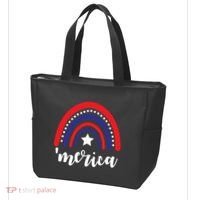 Merica Rainbow Patriotic 4th Of July Tote Bag thumb 3