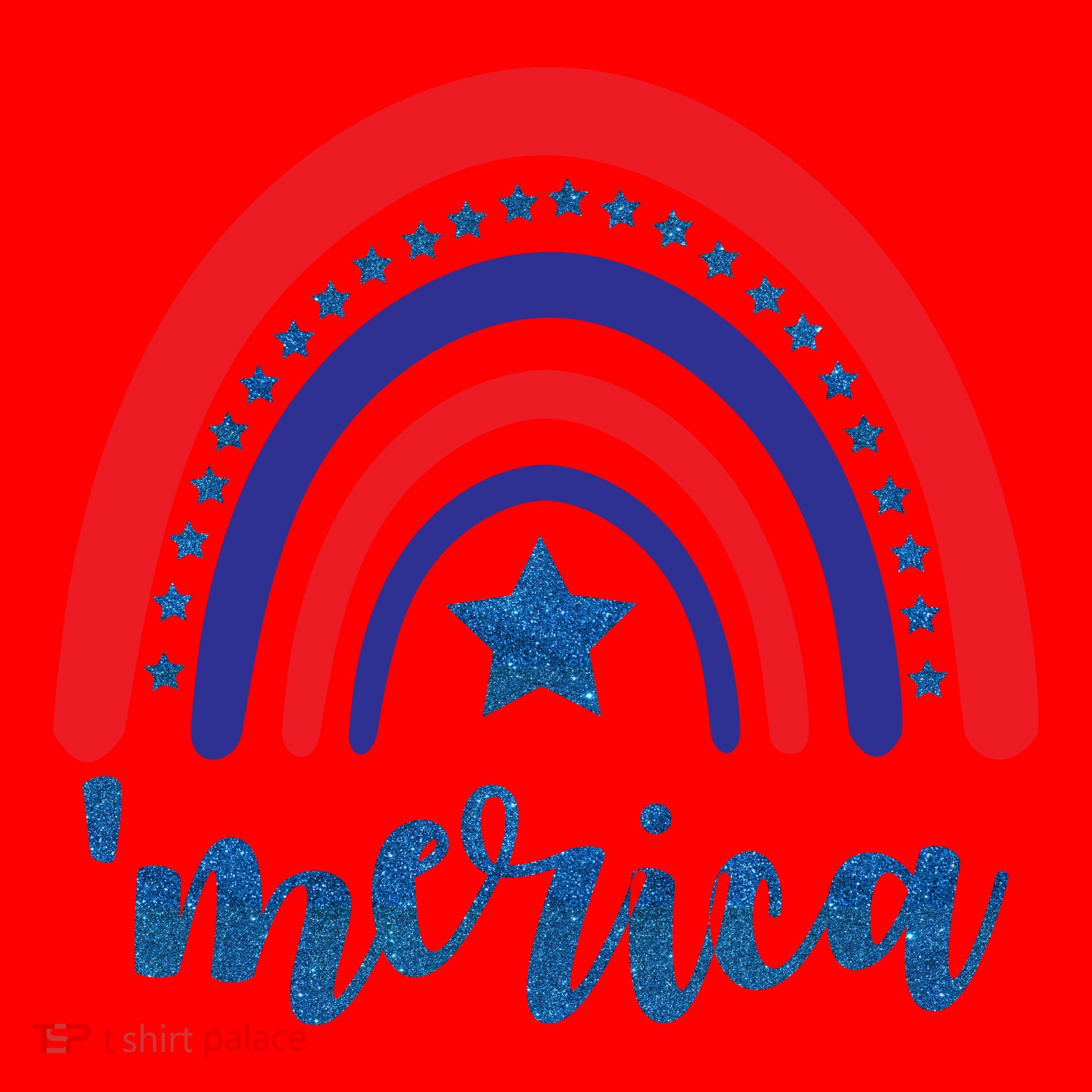 Merica Rainbow Patriotic 4th Of July Santa Hat