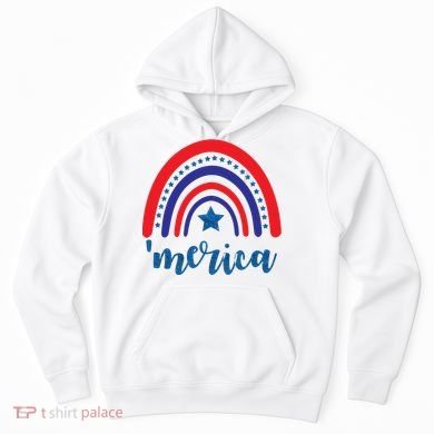 Merica Rainbow Patriotic 4th Of July Hoodie