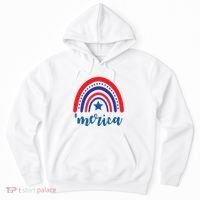 Merica Rainbow Patriotic 4th Of July Hoodie thumb 0