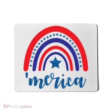 Merica Rainbow Patriotic 4th Of July Mousepad