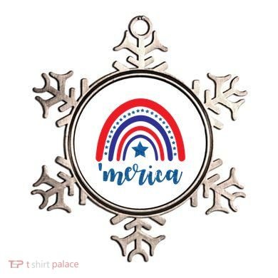 Merica Rainbow Patriotic 4th Of July Ornament