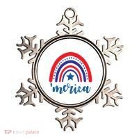 Merica Rainbow Patriotic 4th Of July Ornament thumb 0