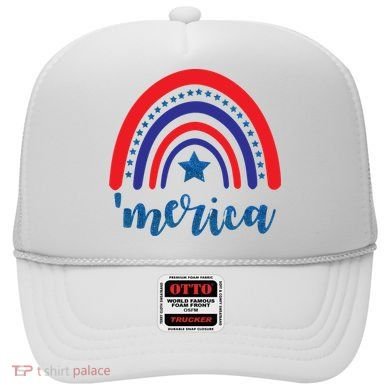 Merica Rainbow Patriotic 4th Of July Hat