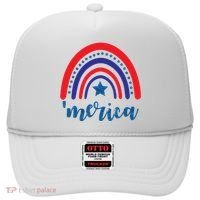 Merica Rainbow Patriotic 4th Of July Hat thumb 0