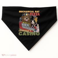 Mechanical Rat Pizza & Child Casino USA-Made Doggie Bandana thumb 0