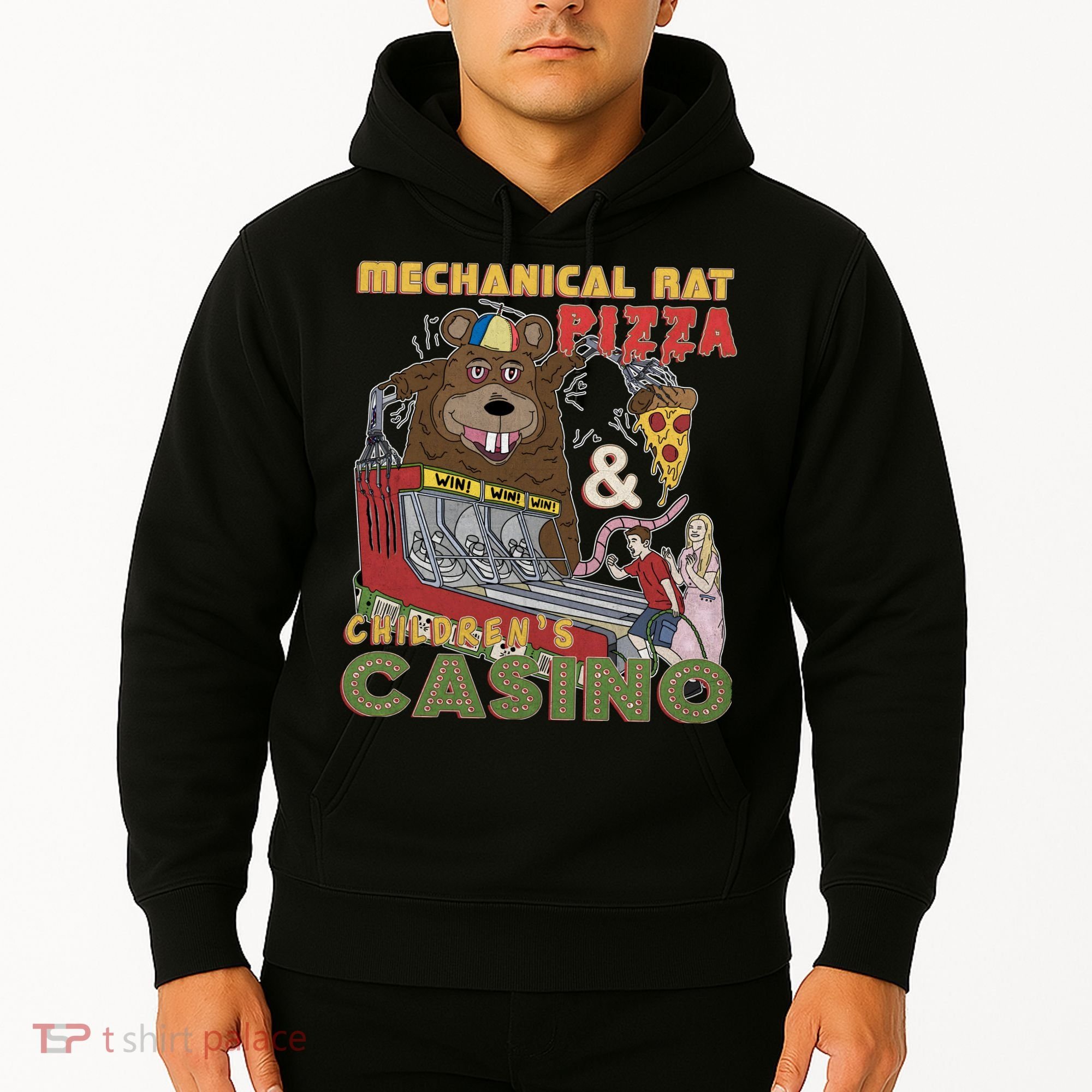 Mechanical Rat Pizza & Child Casino Hoodie