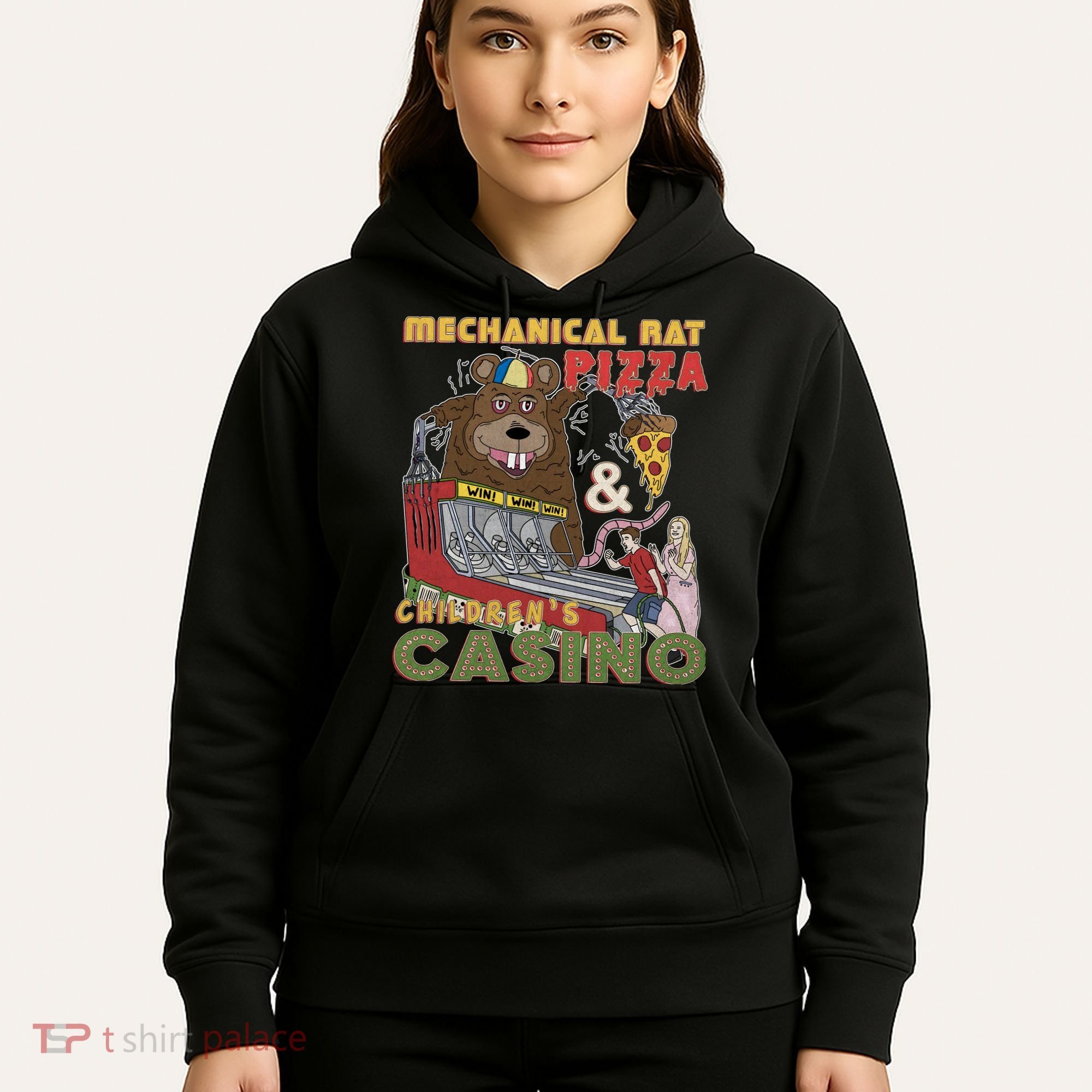 Mechanical Rat Pizza & Child Casino Hoodie