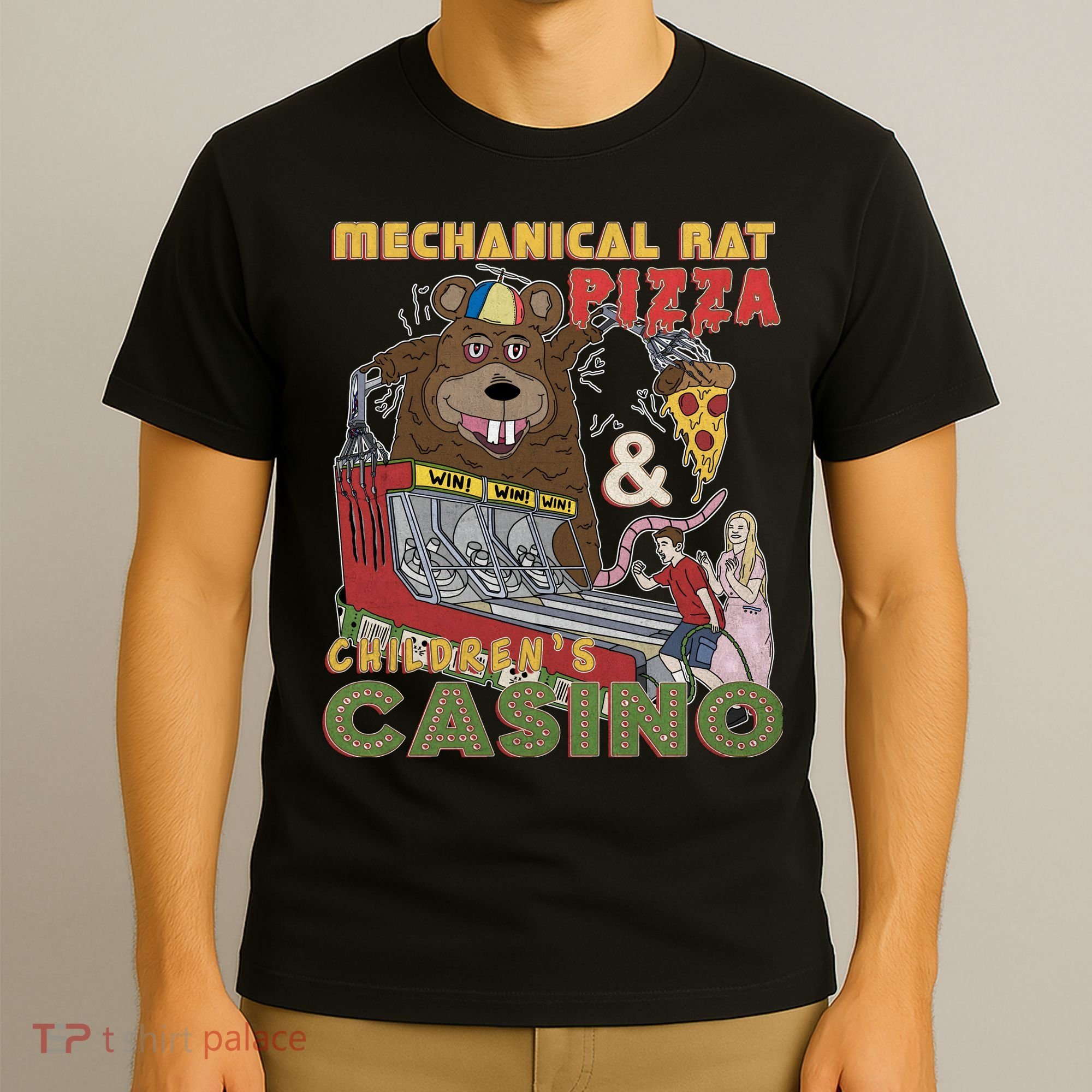 Mechanical Rat Pizza & Child Casino T-Shirt