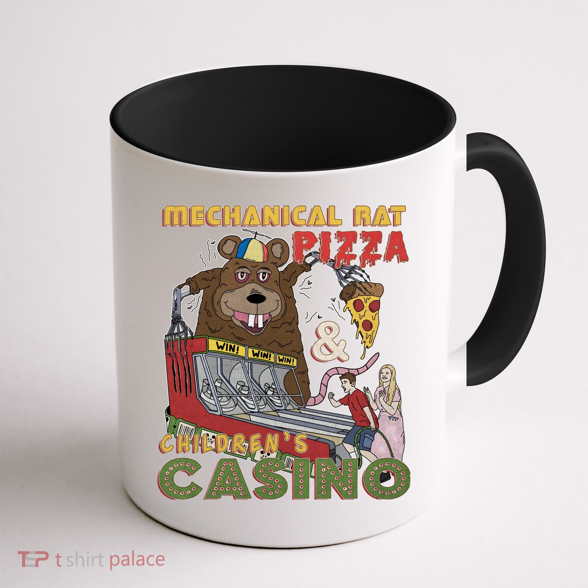Mechanical Rat Pizza & Child Casino Coffee Mug