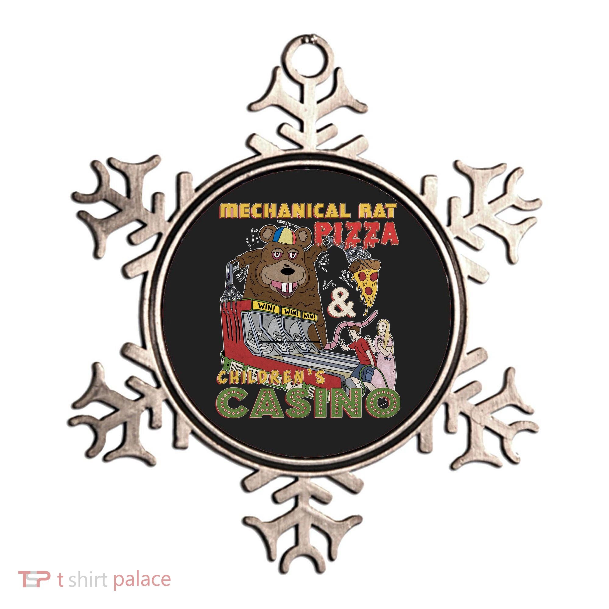 Mechanical Rat Pizza & Child Casino Ornament