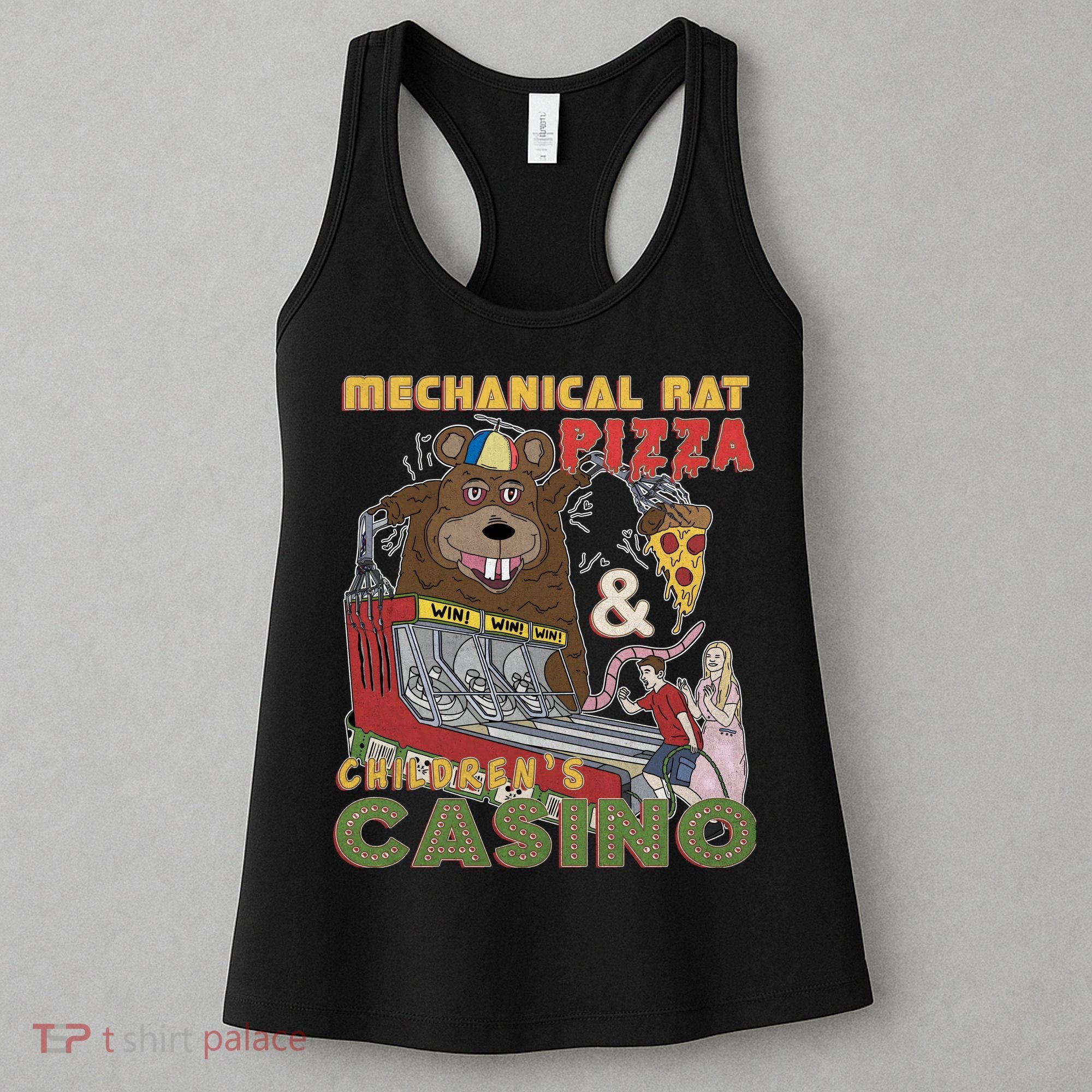 Mechanical Rat Pizza & Child Casino Women's Tank Top