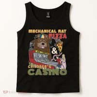 Mechanical Rat Pizza & Child Casino Tank Top thumb 2