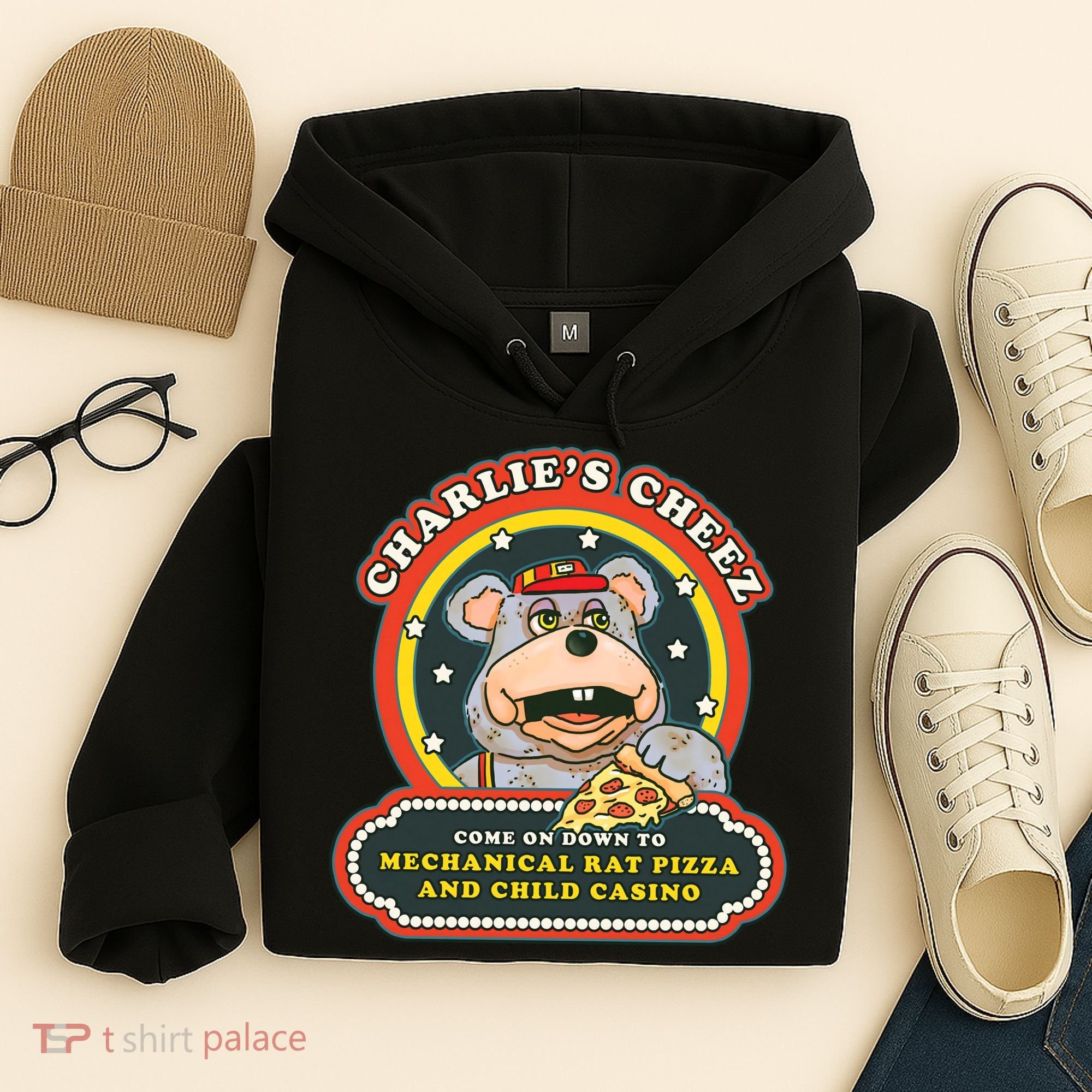 Mechanical Rat Pizza & Child Casino Hoodie