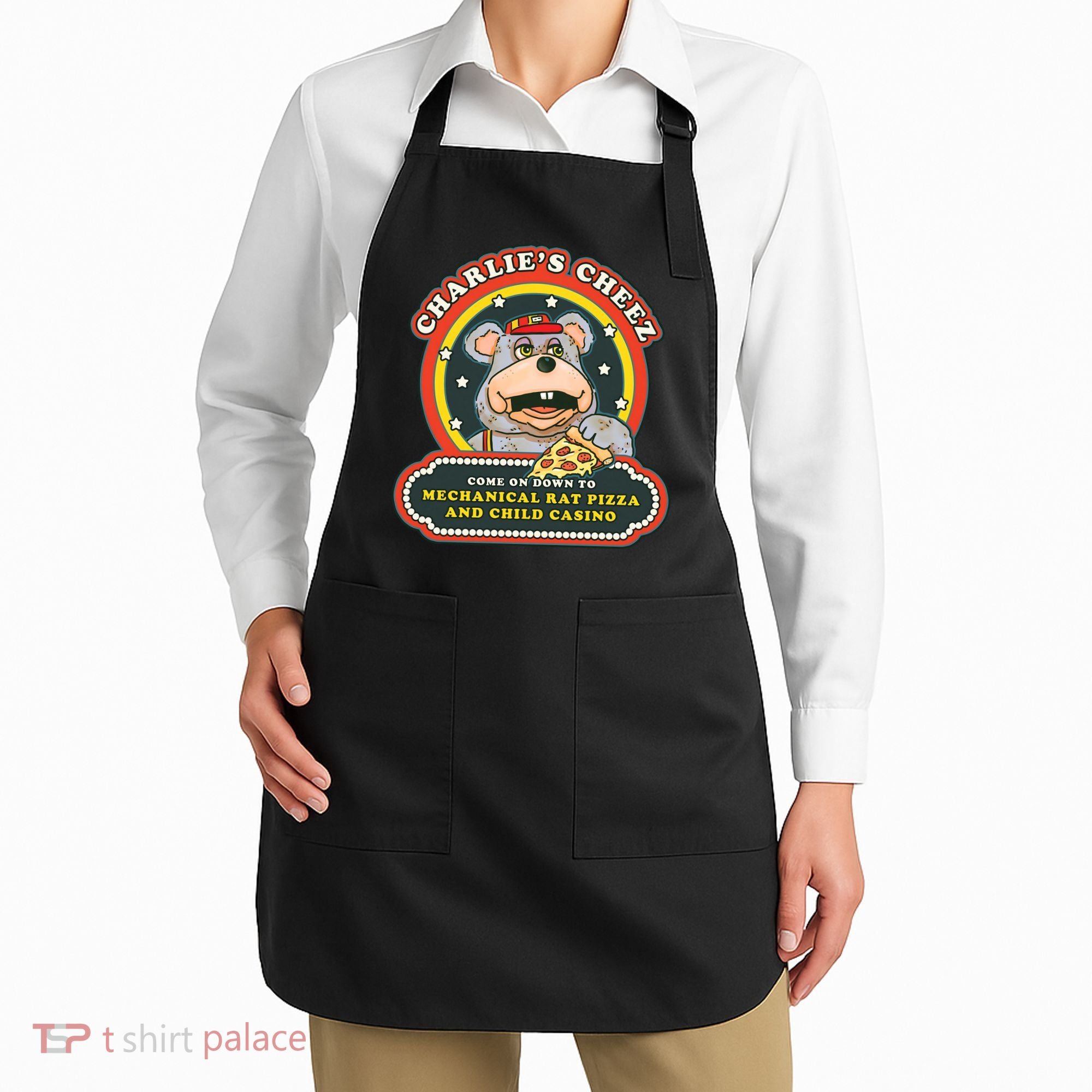 Mechanical Rat Pizza & Child Casino Apron