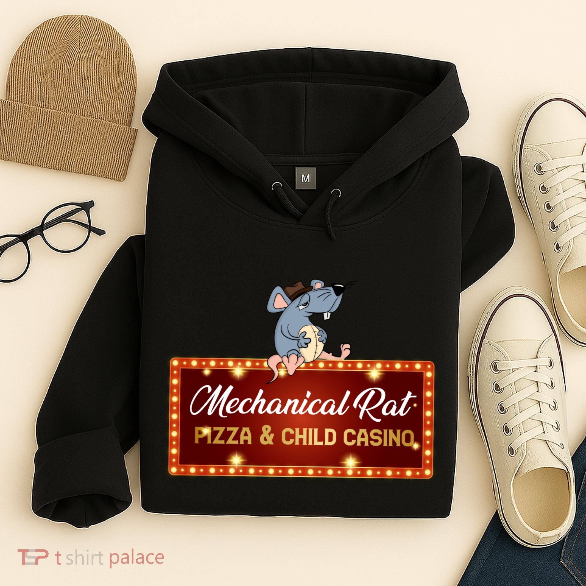 Mechanical Rat Pizza & Child Casino Hoodie