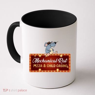 Mechanical Rat Pizza & Child Casino Coffee Mug