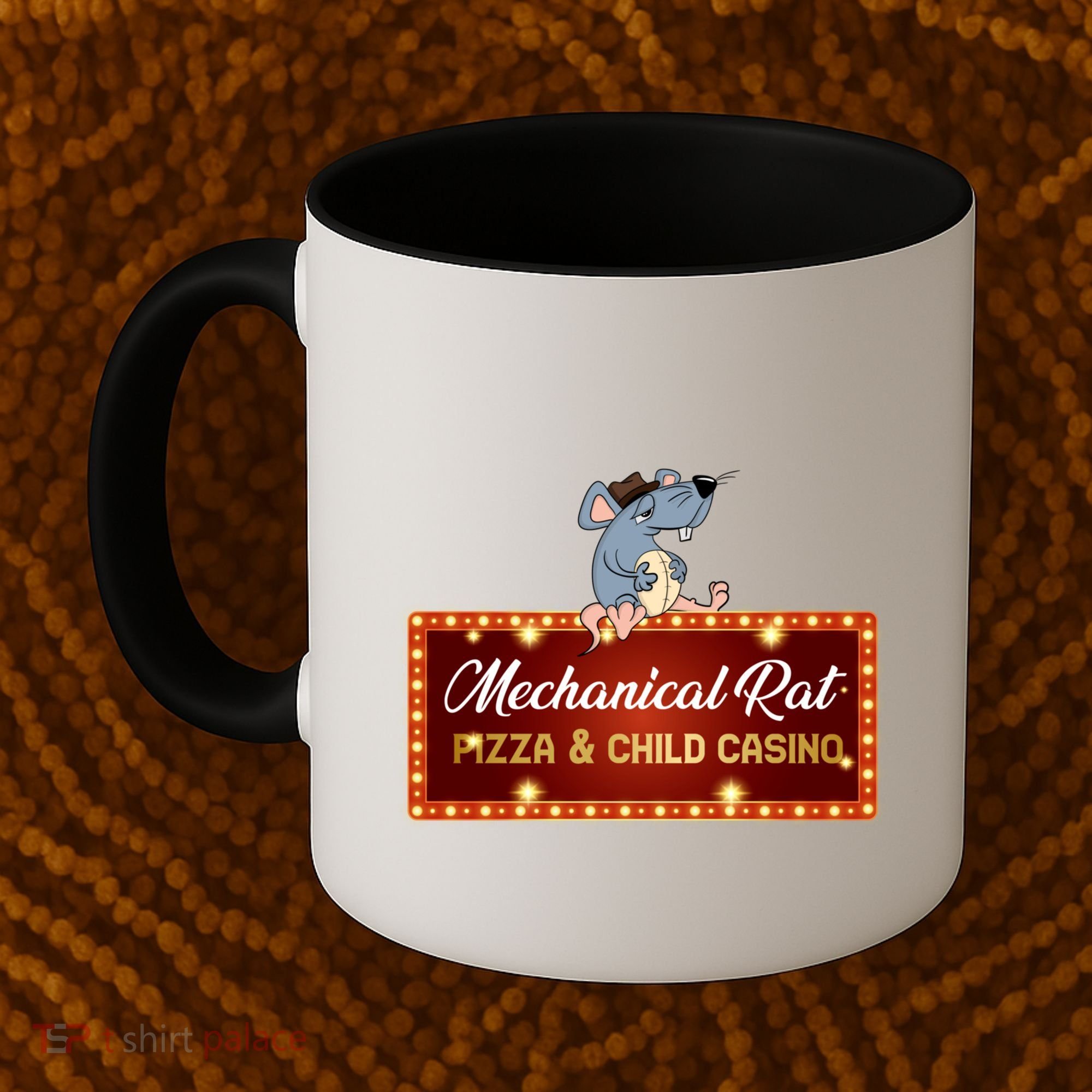Mechanical Rat Pizza & Child Casino Coffee Mug