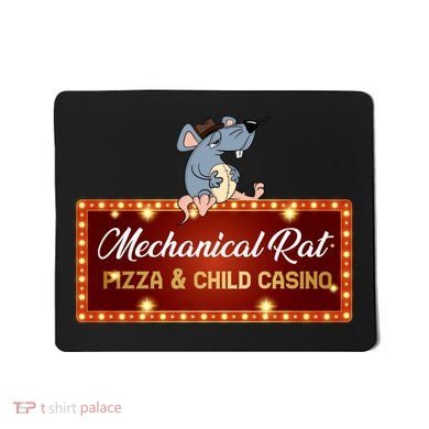 Mechanical Rat Pizza & Child Casino Mousepad
