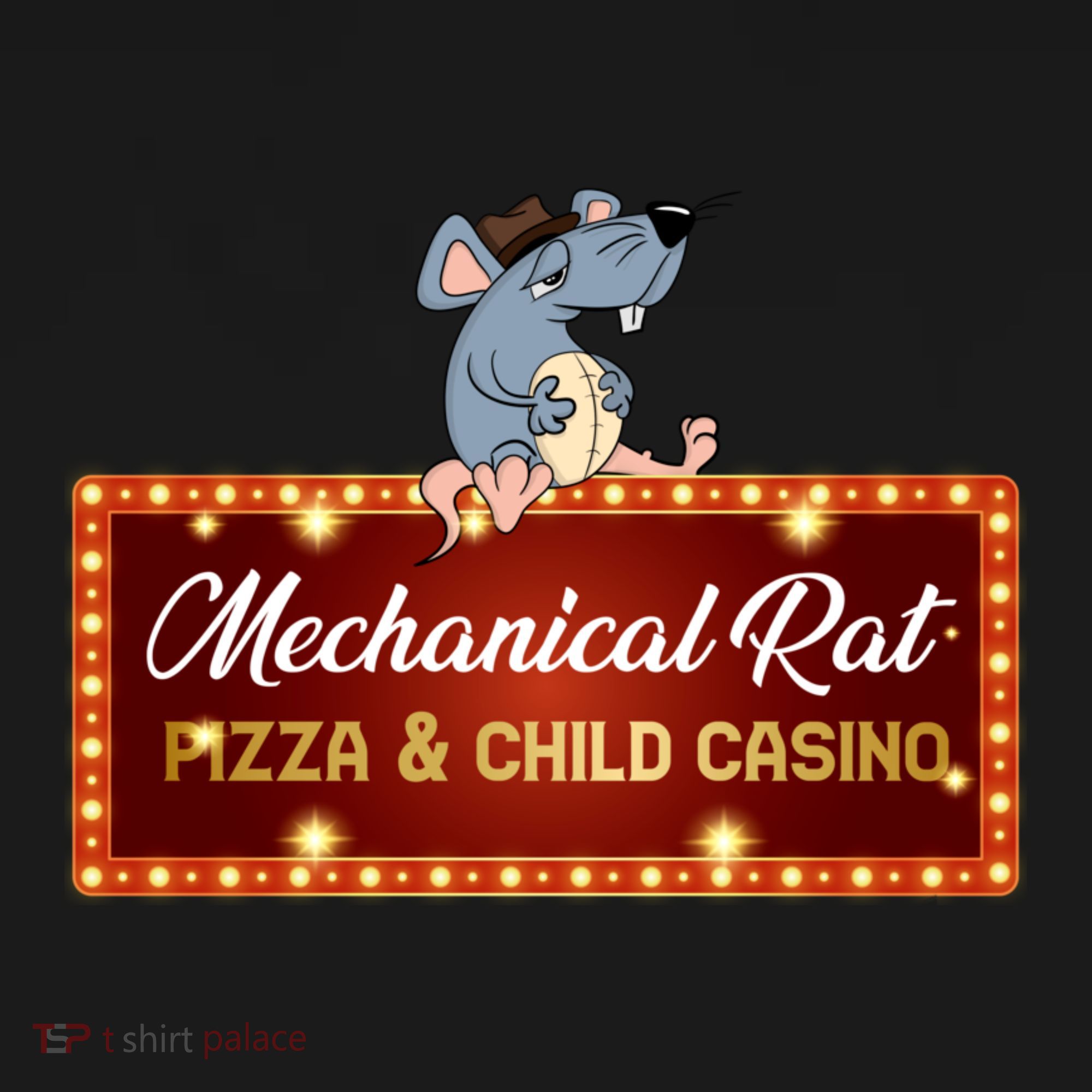 Mechanical Rat Pizza & Child Casino Ornament