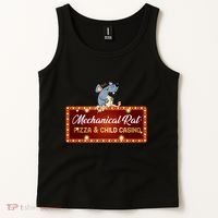 Mechanical Rat Pizza & Child Casino Tank Top thumb 2