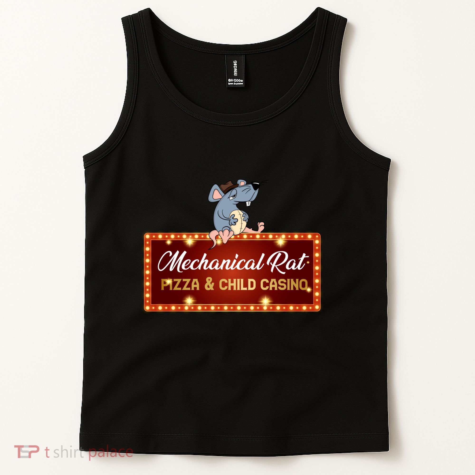 Mechanical Rat Pizza & Child Casino Tank Top