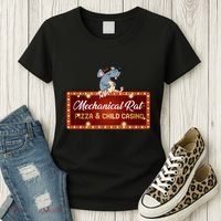 Mechanical Rat Pizza & Child Casino Women's T-Shirt thumb 3