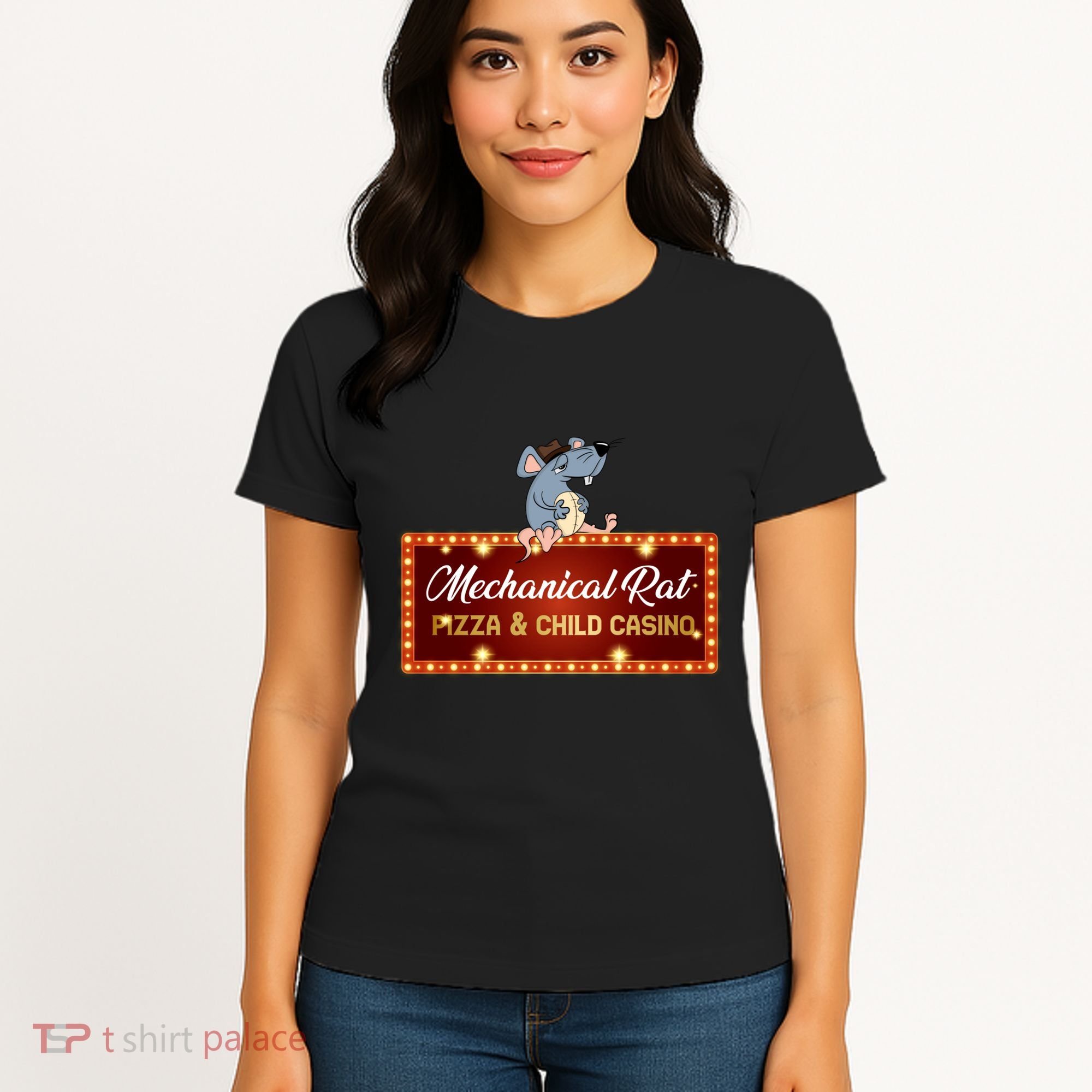 Mechanical Rat Pizza & Child Casino Women's T-Shirt
