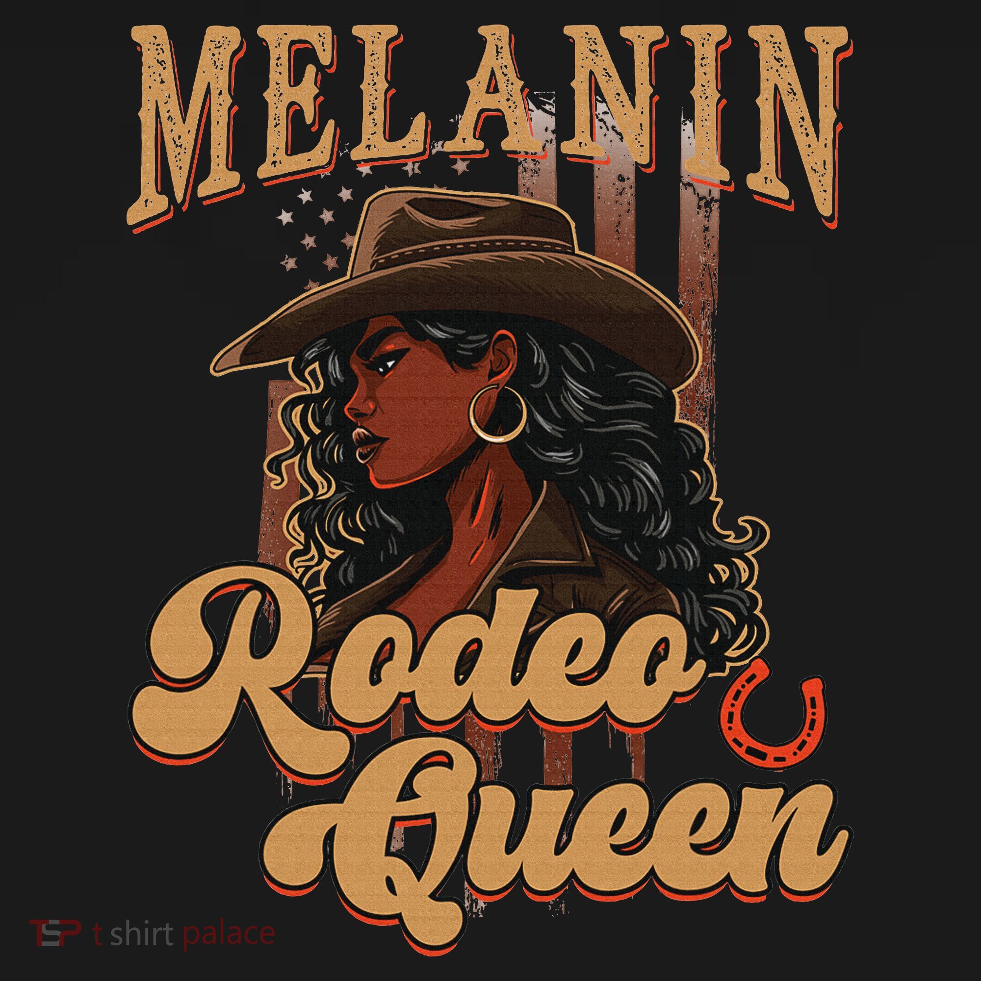 Melanin Rodeo Queen Afro Cowgirl Black History African Woman Women's Hoodie
