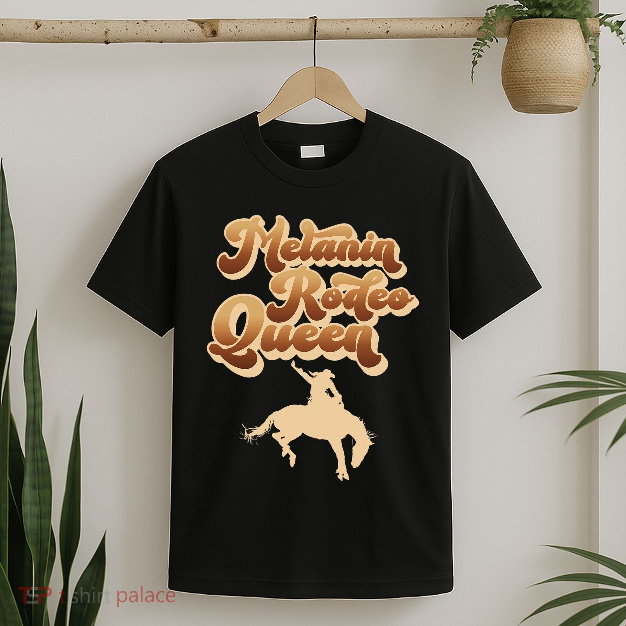 Melanin Rodeo Queen African American Southern Cowgirl T-Shirt