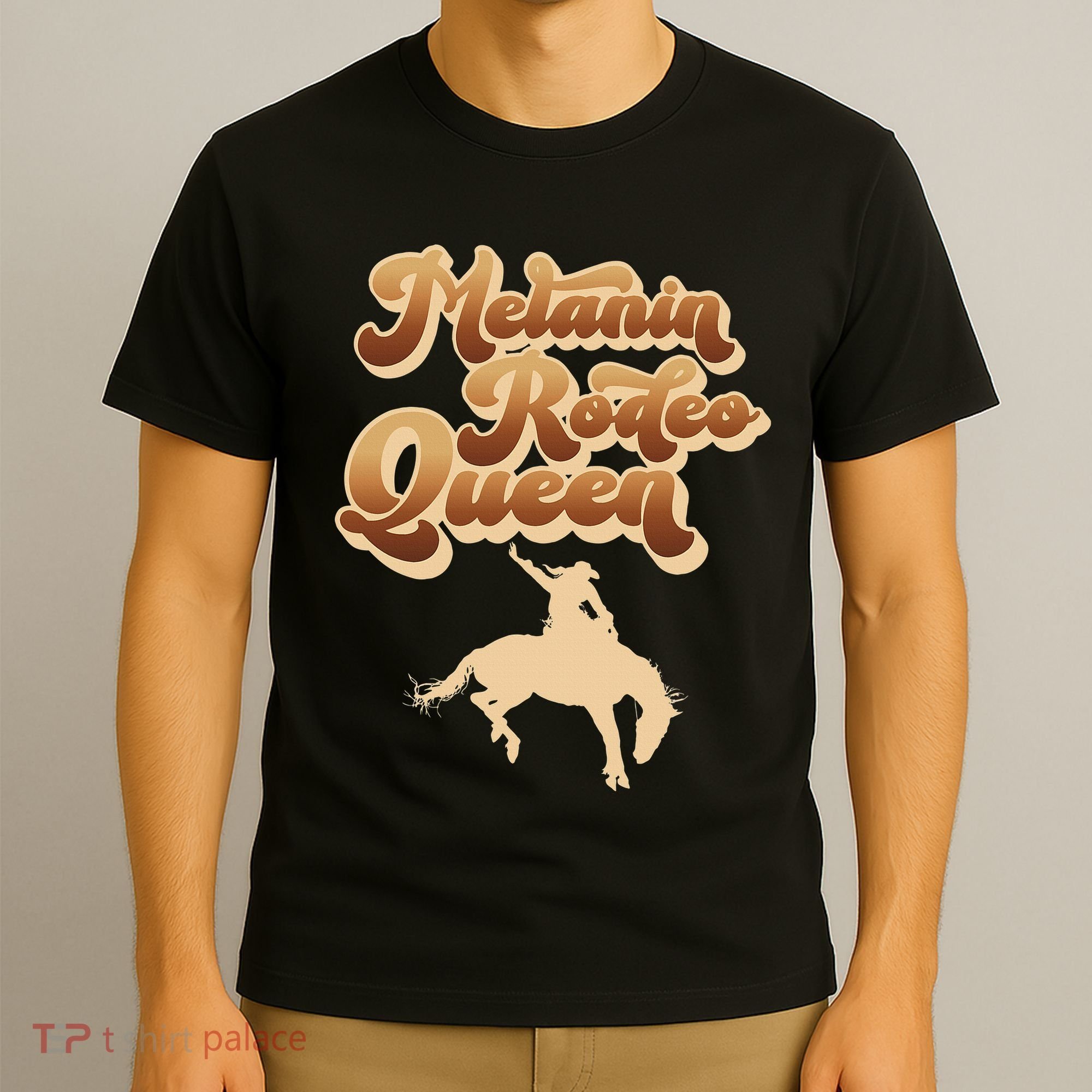 Melanin Rodeo Queen African American Southern Cowgirl T-Shirt