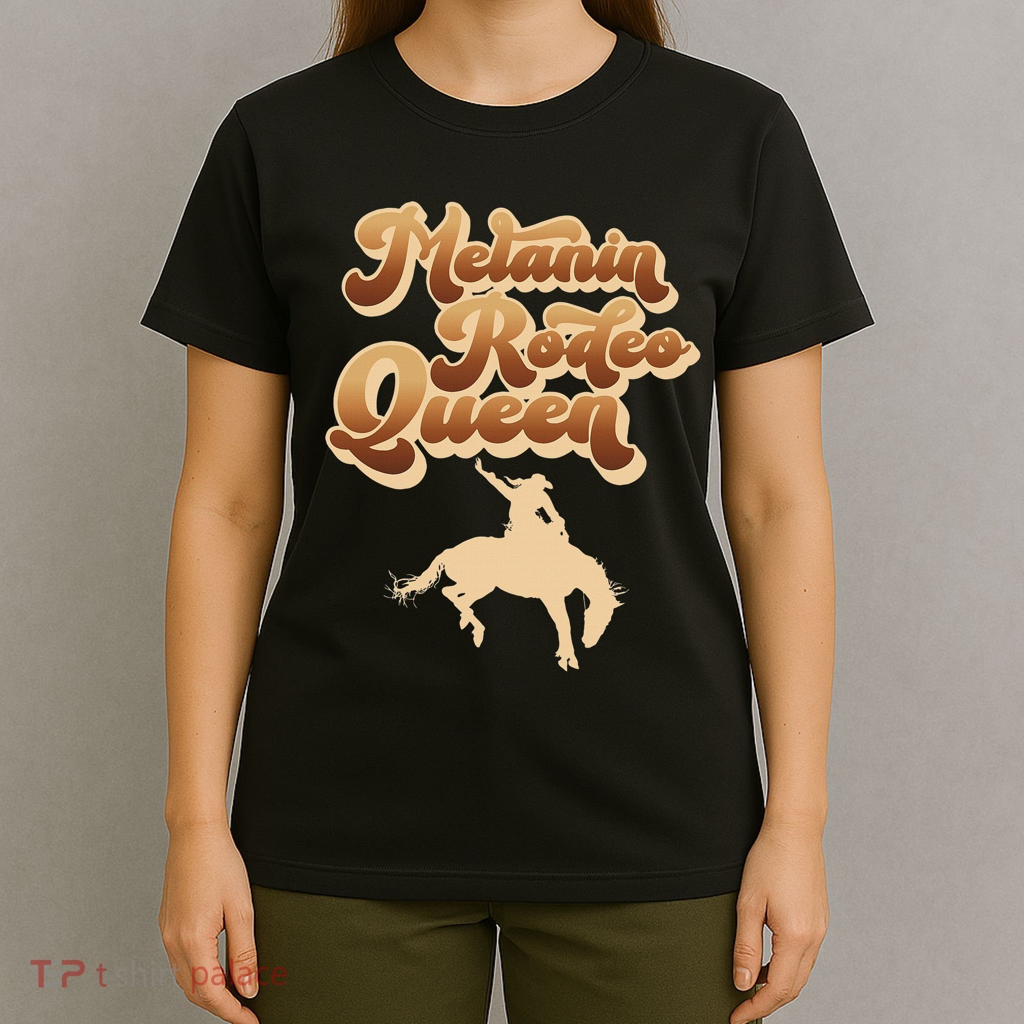 Melanin Rodeo Queen African American Southern Cowgirl T-Shirt