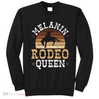 Melanin Rodeo Queen Bronc Riding African American Cowgirl Sweatshirt thumb 0