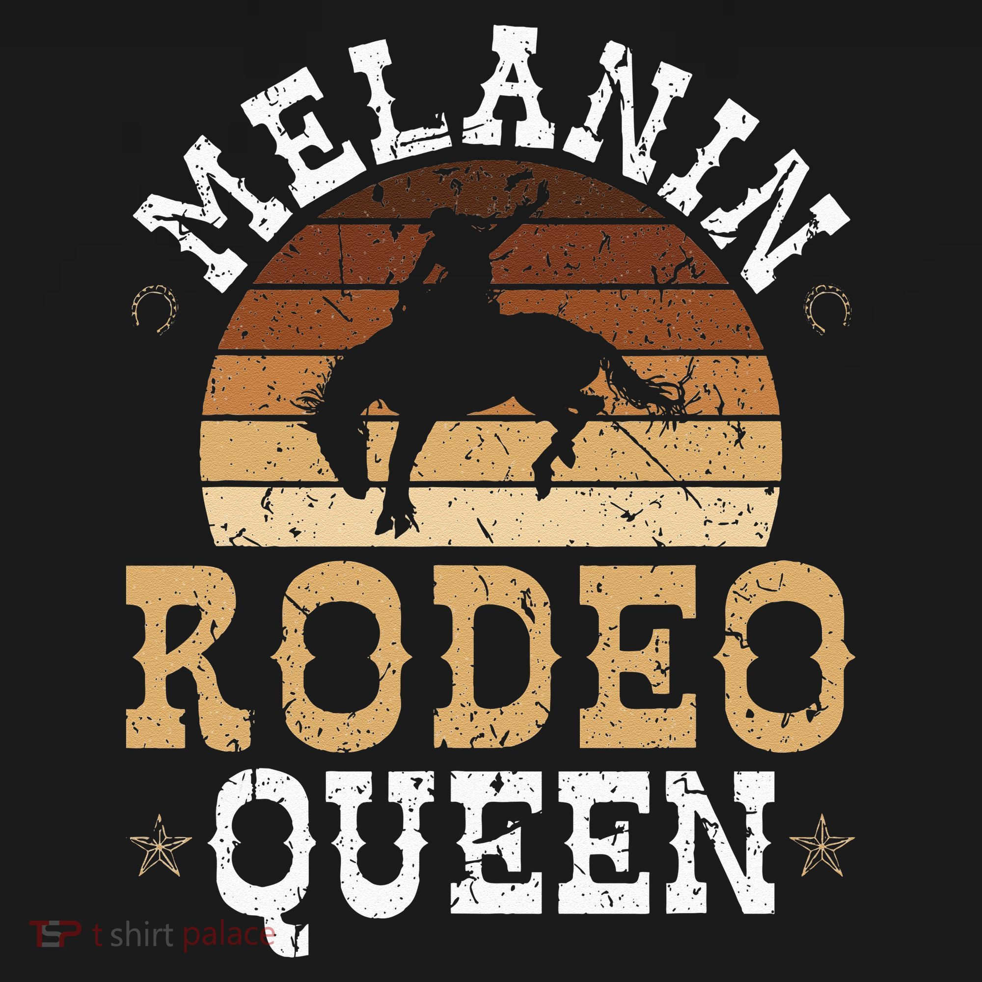 Melanin Rodeo Queen Bronc Riding African American Cowgirl Sweatshirt