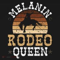 Melanin Rodeo Queen Bronc Riding African American Cowgirl Women's Hoodie thumb 2