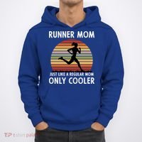 Mom Running Runner Mom Just Like A Regular Mom Marathon Moms Gift Hoodie thumb 0