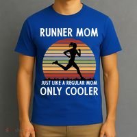 Mom Running Runner Mom Just Like A Regular Mom Marathon Moms Gift T-Shirt thumb 3
