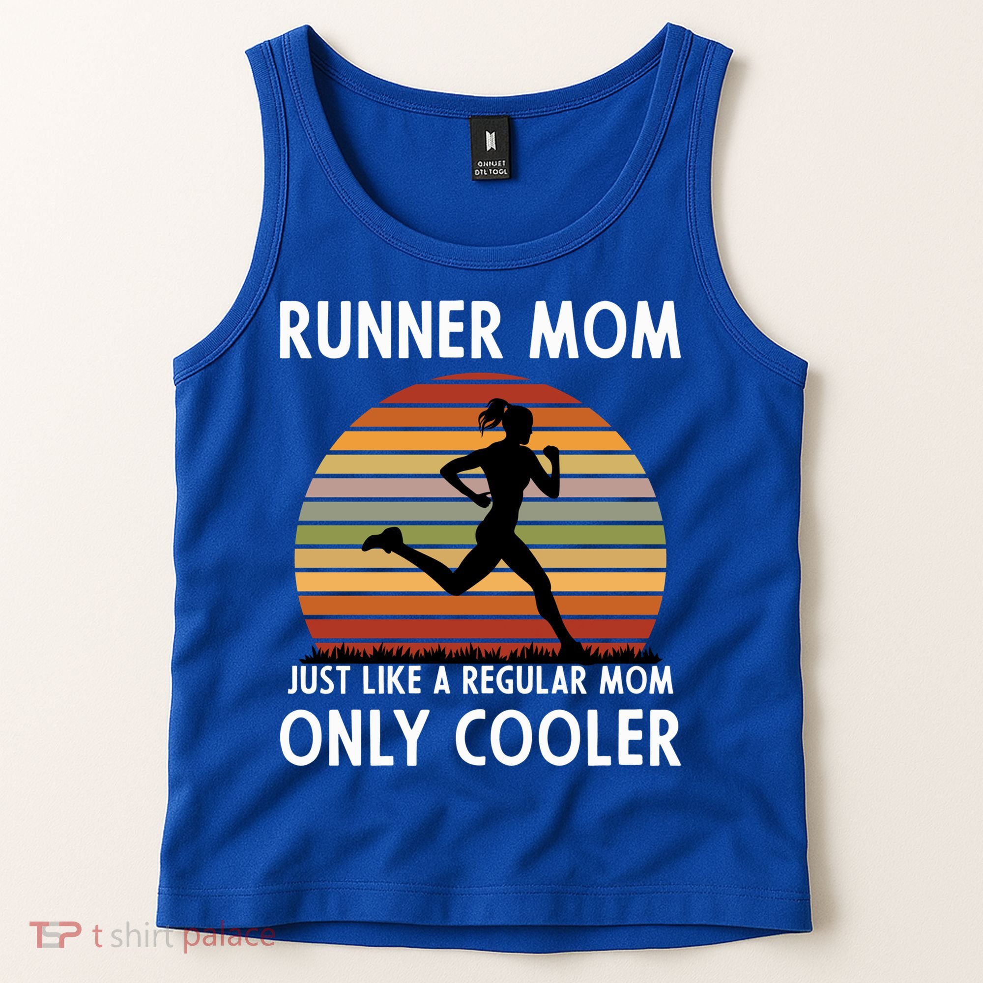 Mom Running Runner Mom Just Like A Regular Mom Marathon Moms Gift Tank Top