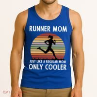 Mom Running Runner Mom Just Like A Regular Mom Marathon Moms Gift Tank Top thumb 3