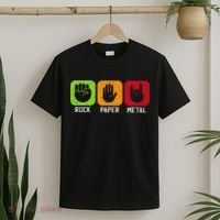 Music Rock Rock Paper Metal Heavy Metal T-Shirt thumb 2