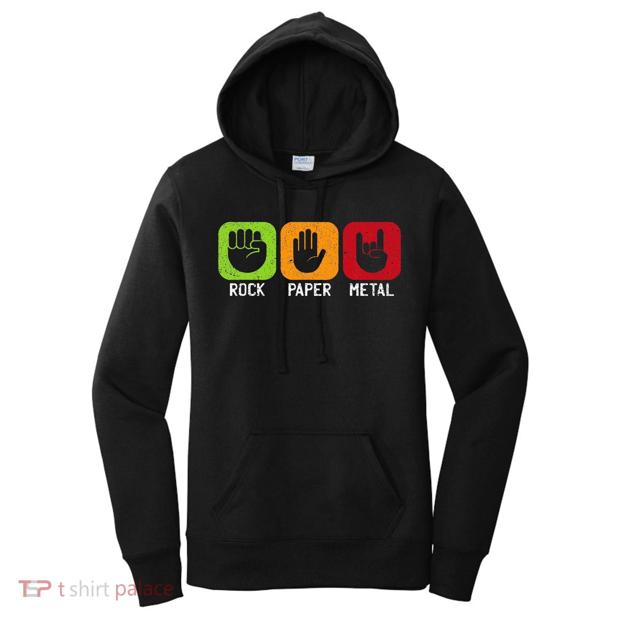 Music Rock Rock Paper Metal Heavy Metal Women's Hoodie